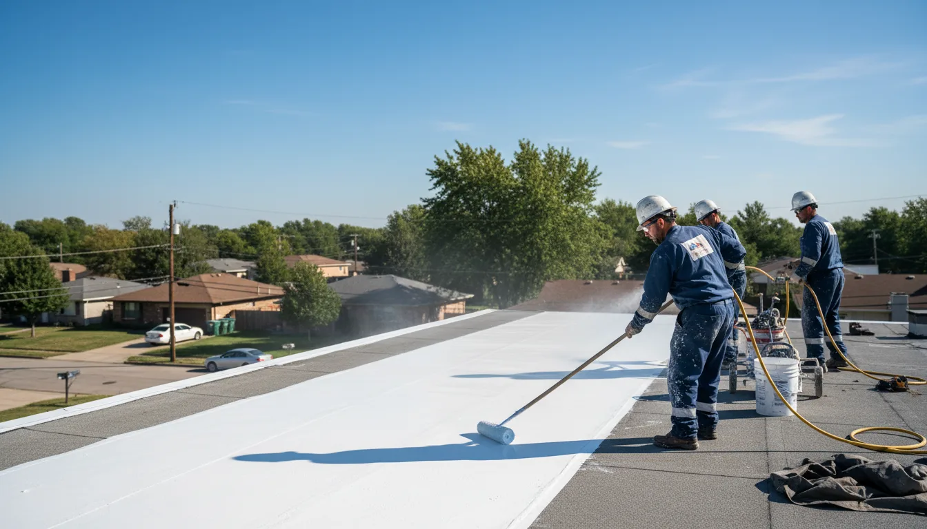 Commercial roof coating in Hustle, VA near me